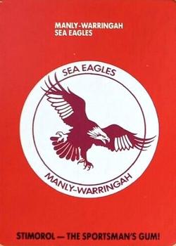 1989 Scanlens #41 Crest - Sea-Eagles Front